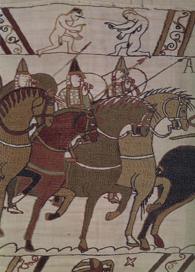 Frankeich knight in the attack on Harold, out of the carpet of Bayeux